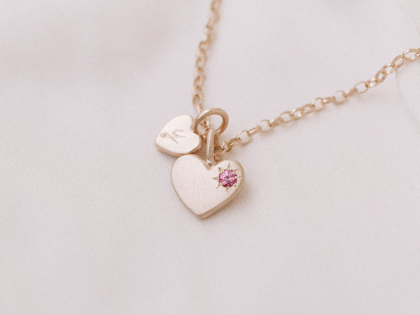 Loveheart necklace gold
