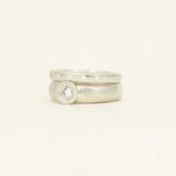 Moissanite Chunky Stack - white gold