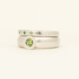 Olive Chunky Stack - white gold