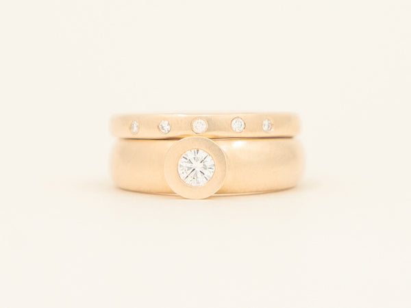 Moissanite Chunky Stack (Sold Separately) - yellow gold - ready to ship