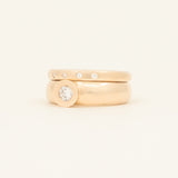 Moissanite Chunky Stack - yellow gold