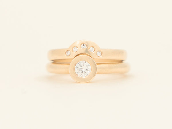Diamond Classic Stack - yellow gold