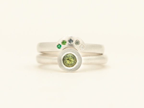 Olive Classic Stack - white gold