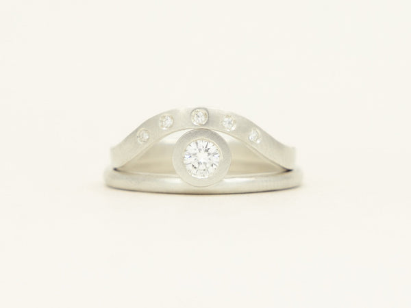 Moissanite Signature Stack - white gold