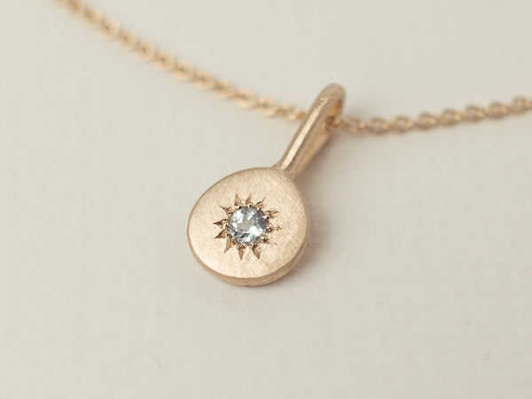 Birthstone necklace gold
