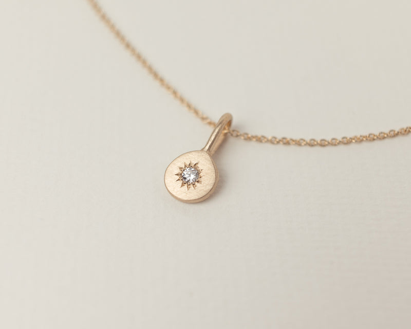 Moissanite necklace gold