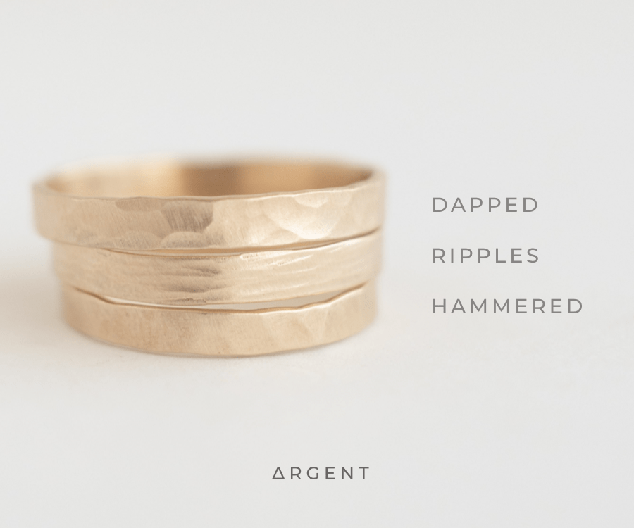 Fine Textured Bands Gold