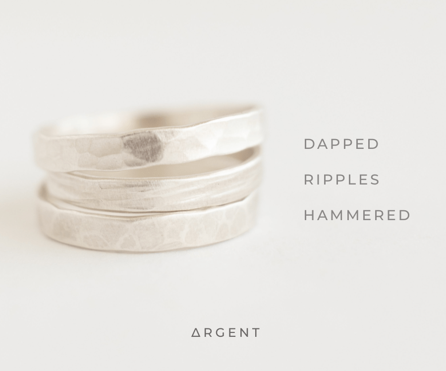 Fine Textured Bands Silver