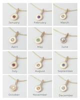 Birthstone necklace gold