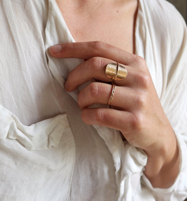 Inside out ring gold - ready to ship