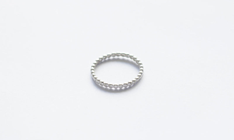 Bubble wire ring silver - ready to ship
