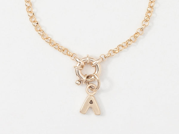 Letter Charm Bracelet Gold
