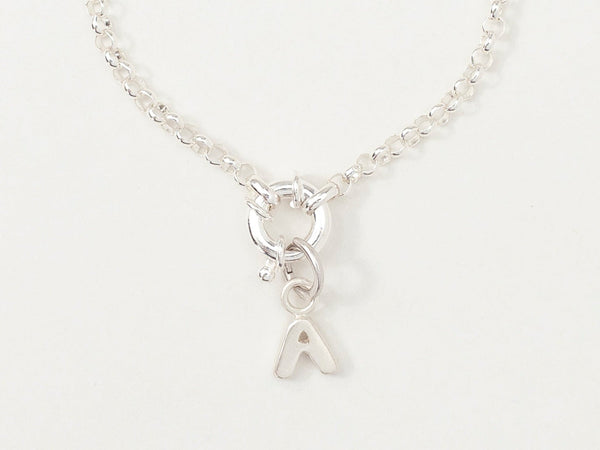 Letter Charm Bracelet Silver