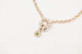 Round Birthstone Charm Bracelet Gold