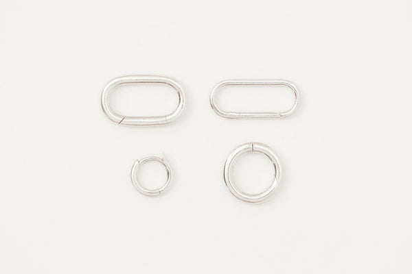 Oval Connector Silver - Ready to Ship