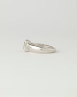Aurora Solitaire - Emerald Cut Parti Sapphire - White Gold