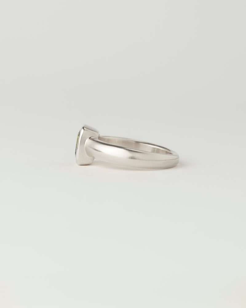 Aurora Solitaire - Emerald Cut Parti Sapphire - White Gold