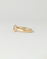 Aurora petite Solitaire - Emerald Cut Parti Sapphire - Yellow Gold