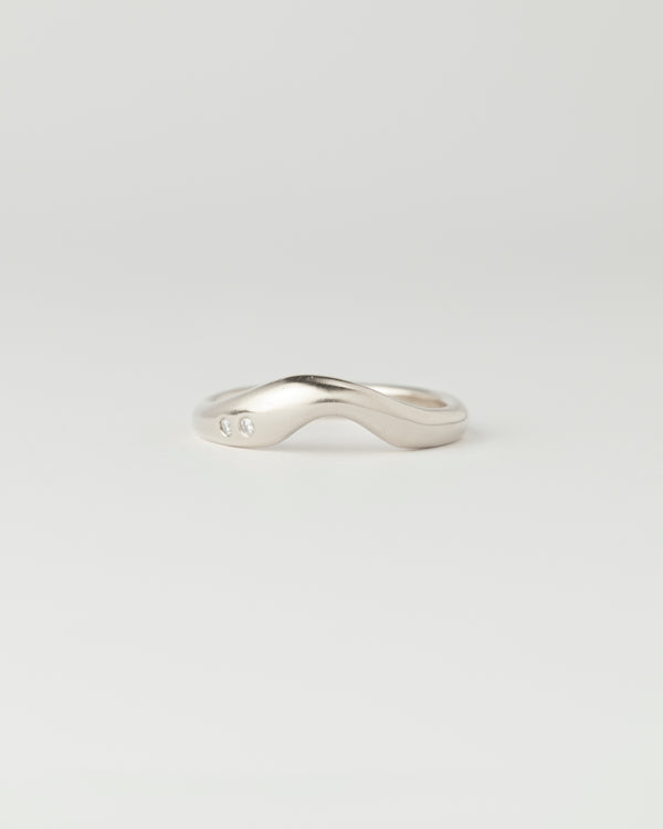 Dune petite ring - Gemstones - White Gold