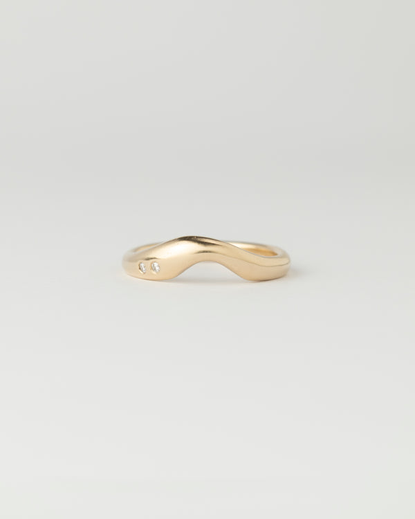 Dune petite ring - Gemstones - Yellow Gold