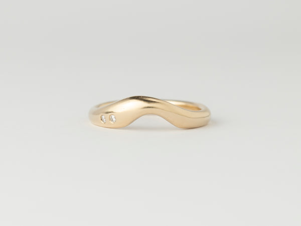 Dune petite ring - Gemstones - Yellow Gold