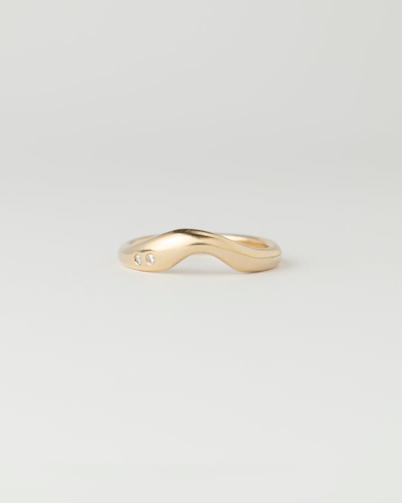 Dune petite ring - Gemstones - Yellow Gold
