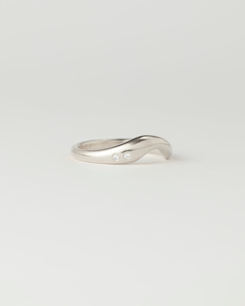 Dune petite ring - Gemstones - White Gold