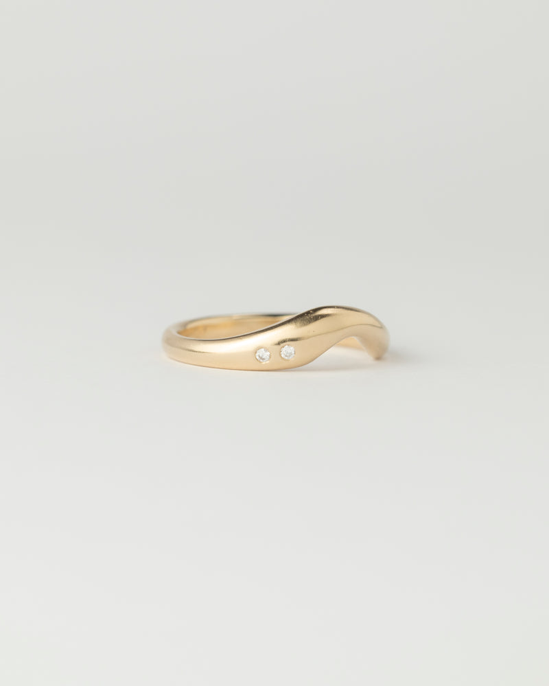Dune petite ring - Gemstones - Yellow Gold