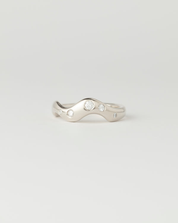 Horizon Ring - Diamonds - White Gold