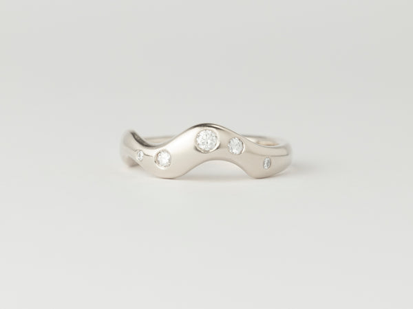 Horizon Ring - Diamonds - White Gold
