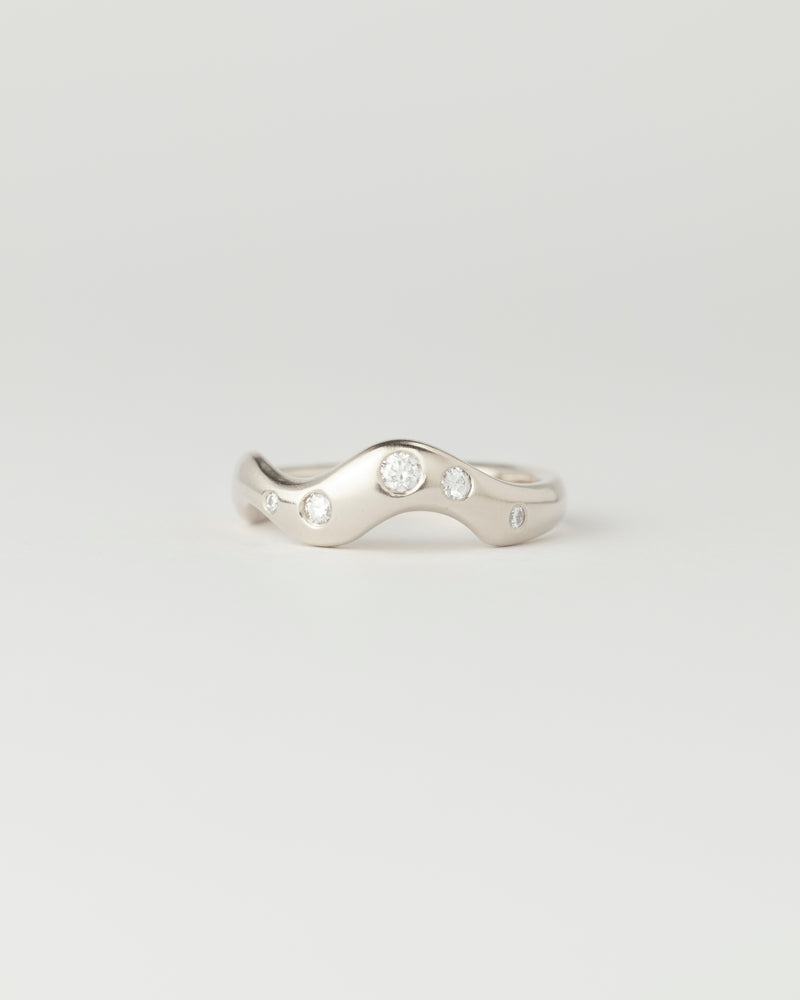 Horizon Ring - Diamonds - White Gold