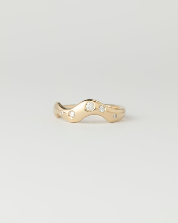 Horizon Ring - Diamonds - Yellow Gold