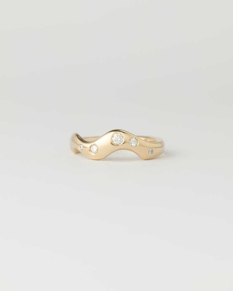 Horizon Ring - Diamonds - Yellow Gold