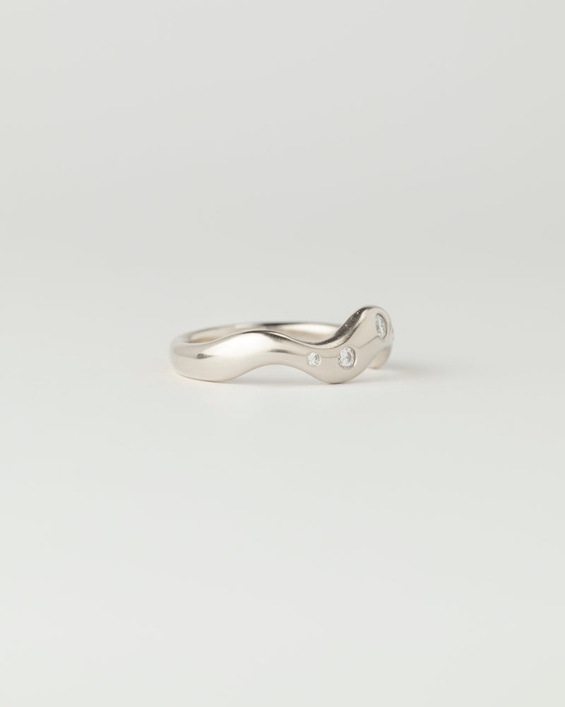 Horizon Ring - Diamonds - White Gold