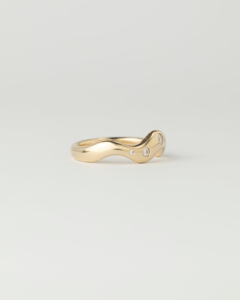 Horizon Ring - Diamonds - Yellow Gold