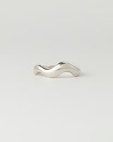 Horizon Ring Plain White Gold