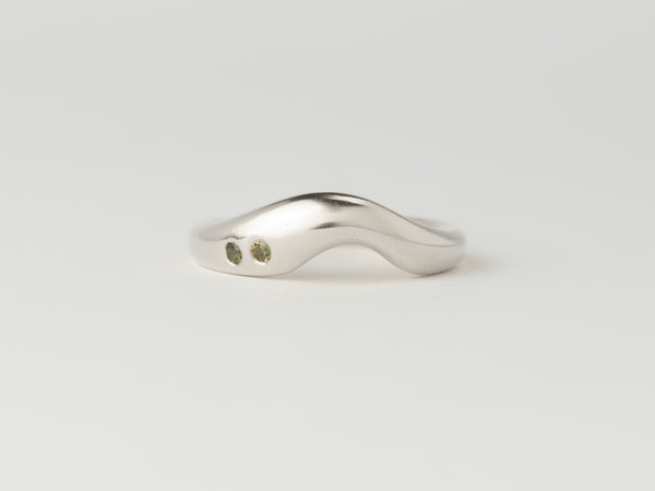Dune ring - Gemstones - White Gold