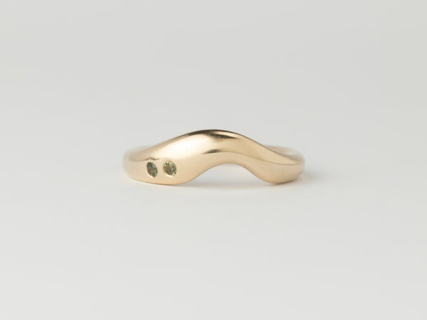 Dune ring - Gemstones - Yellow Gold