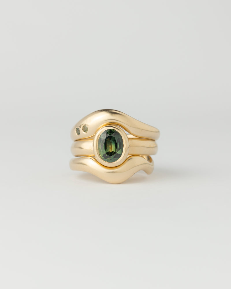 Dune ring - Gemstones - Yellow Gold