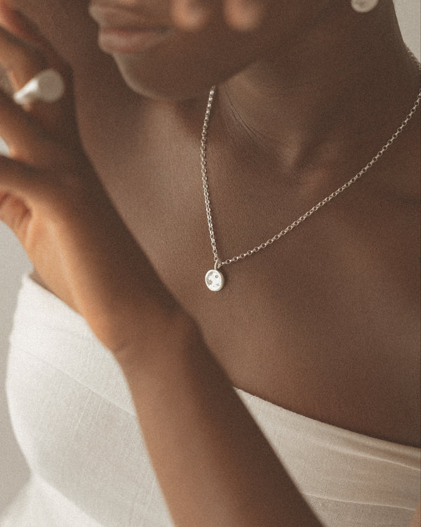 Starry night necklace medium silver