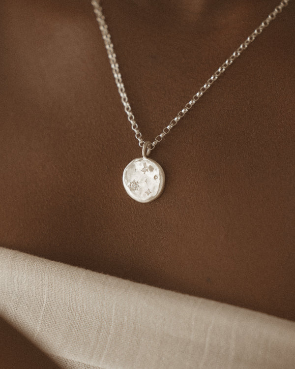 Starry night necklace cosmos silver