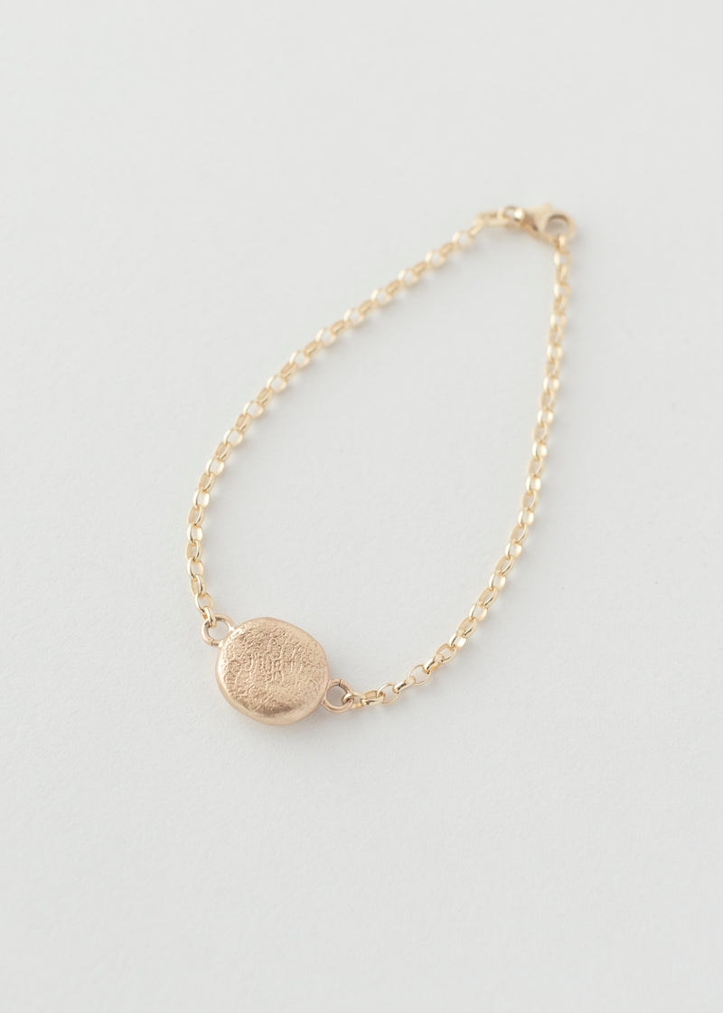 Mini fingerprint bracelet gold