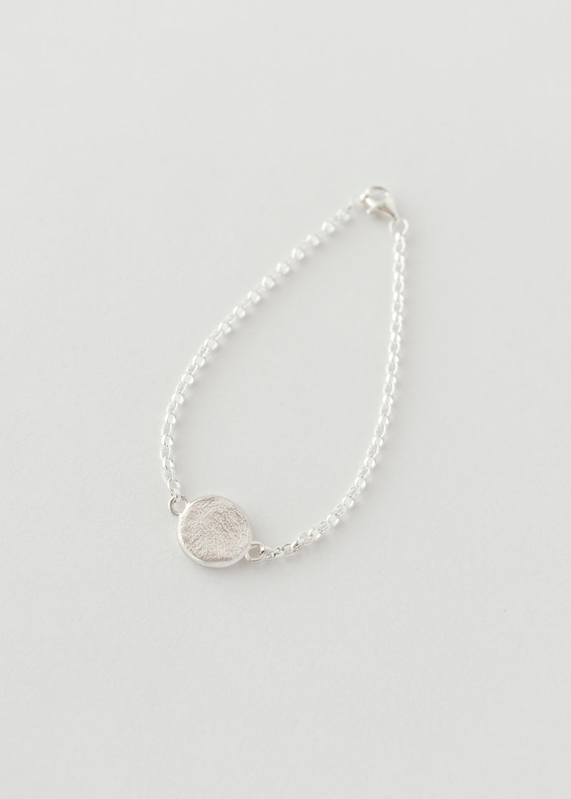 Mini puppy print bracelet silver