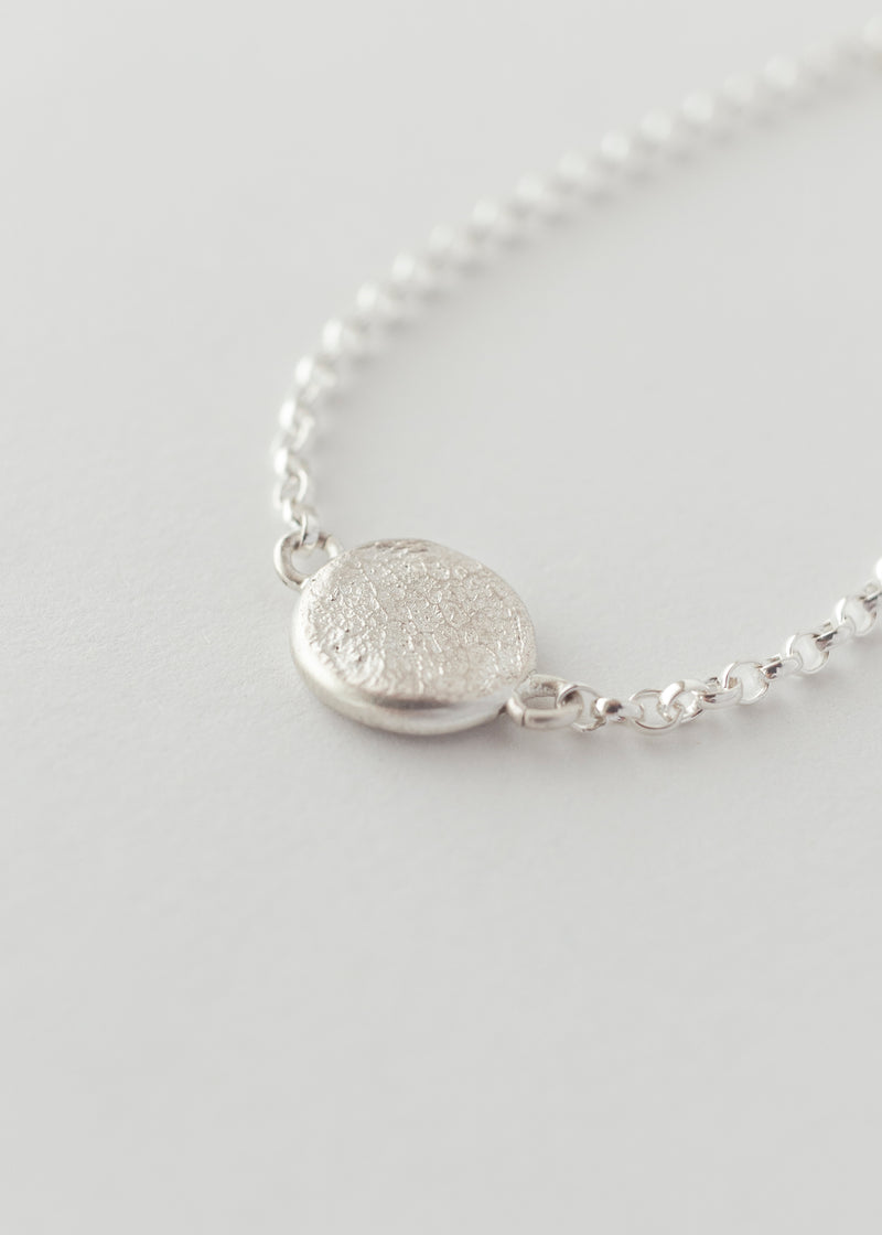 Mini fingerprint bracelet silver