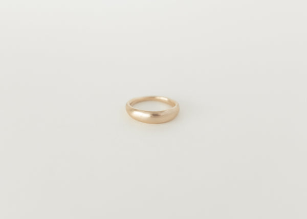 Dome ring plain gold - ready to ship