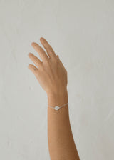 Mini fingerprint bracelet silver