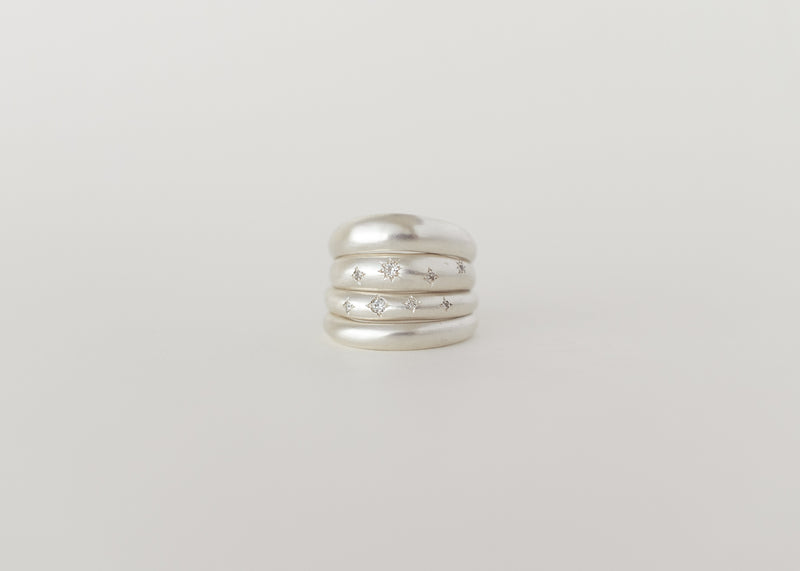 Fine dome ring plain silver