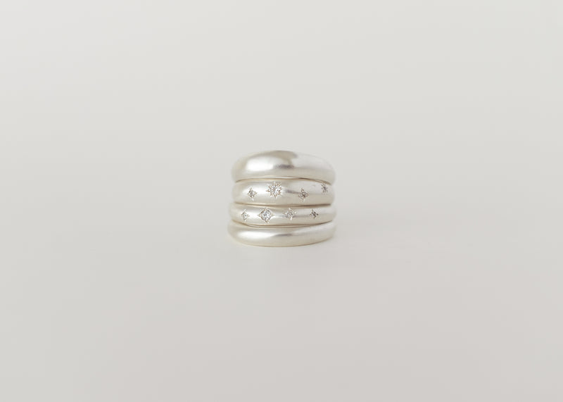 Dome ring plain silver