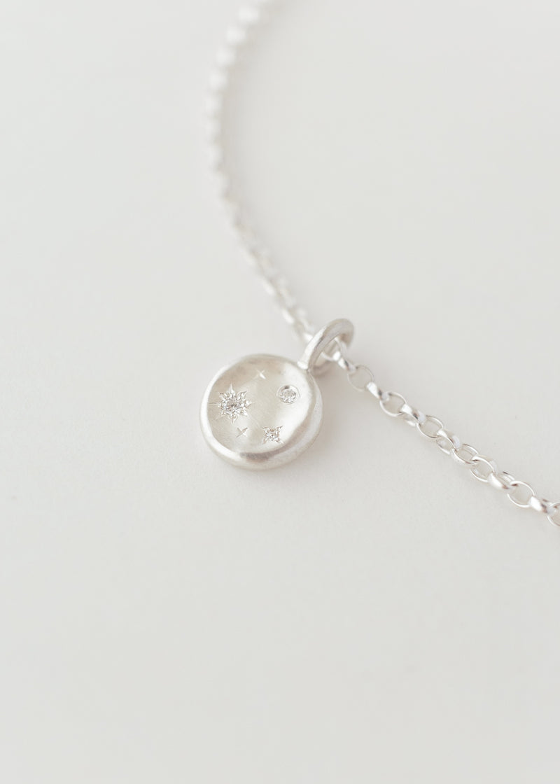 Starry night necklace medium silver - ready to ship