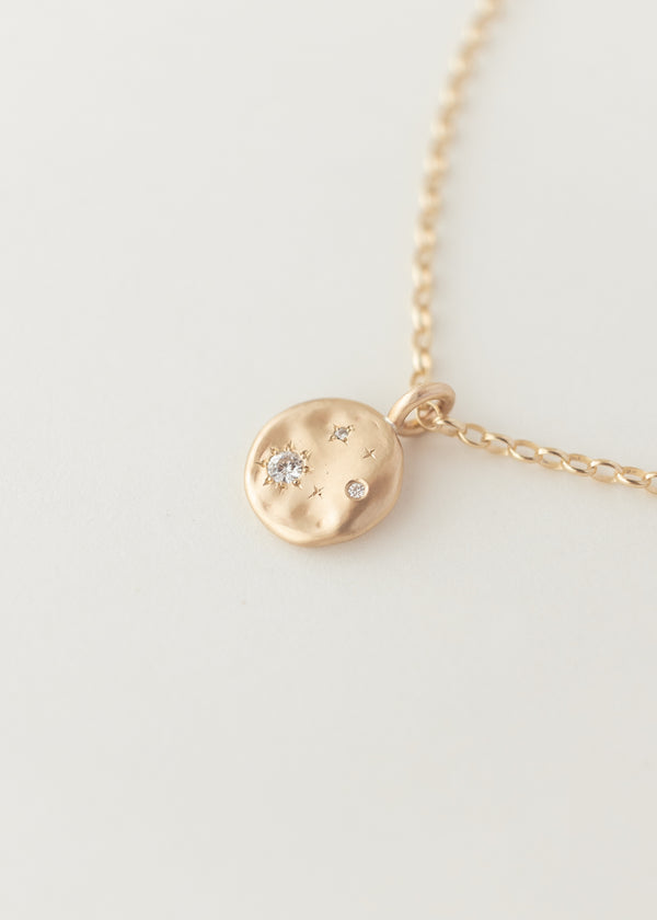 Starry night necklace large gold - ready to ship